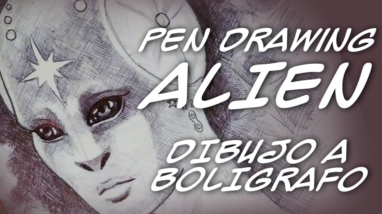 BOCETO RAPIDO DE UN ALIEN DURANTE EL "DRINK & DRAW" DEL COLECTIVO MIÑOCO -FAST SKETCH OF AN ALIEN