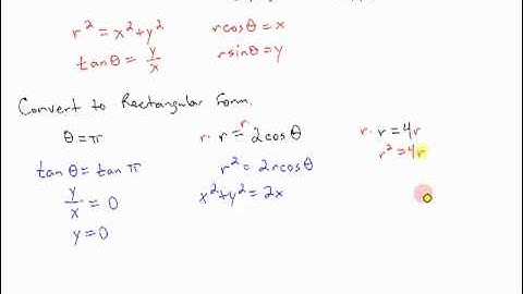 converting an equation from polar form to rectangular form