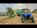Part1    kartar 4000 combine  8759 new holland 3630 special edition with big trolla