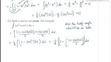 SFU MATH152 7.2 Trigonometric Integrals (main lecture)