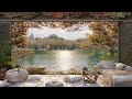 🍂🍃Lakeside Autumn Bliss: A Cozy Retreat with Falling Leaves and Nature Sounds, Autumn Ambience ASMR