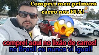 comprei meu primero carro nos EUA, aqui no lixão de carros usados! Helping hands of American!