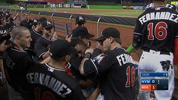 NYM@MIA: Gordon leads the game off with a solo homer