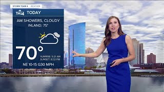 Few showers Friday morning, large waves possible along Lake Michigan