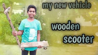 How to make wooden scooter || bearings bike || Creativity TEJA |