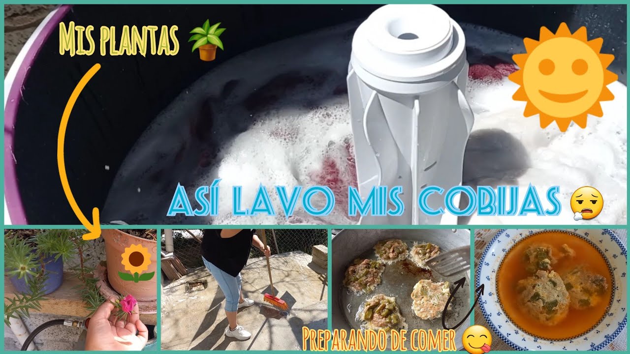 Lavando Cobijas en mi Lavadora Chaca-chaca. Haciendo de Comer y Admirando el Bello Paisaje ⛰️🌄