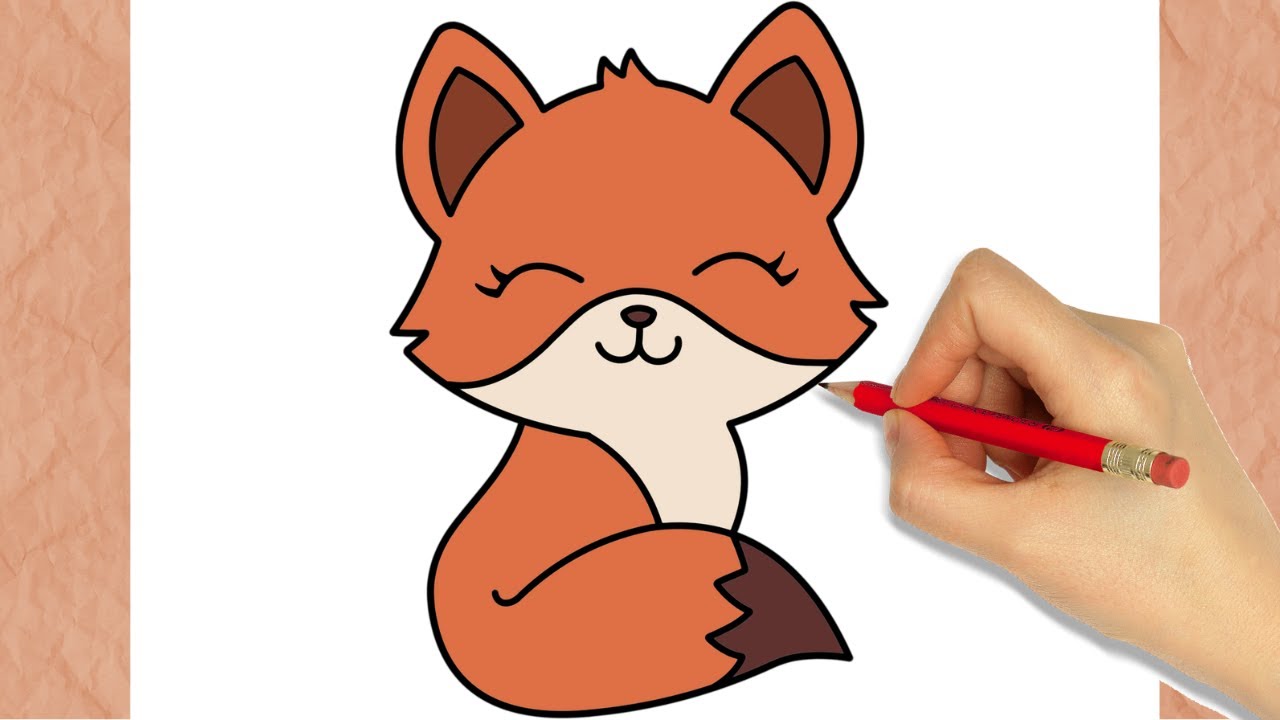 COMO DESENHAR UMA RAPOSA FOFA FÁCIL 🦊 