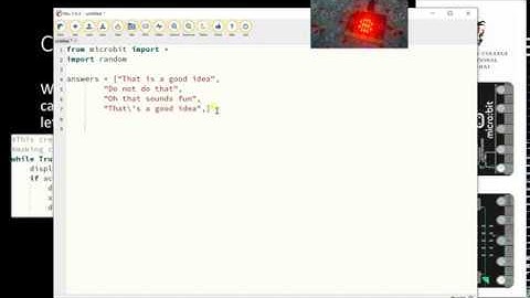 MicroBit Magic 8 Ball lesson 1