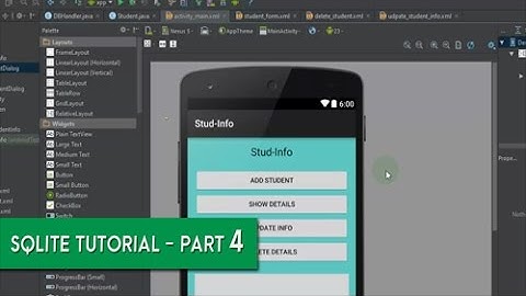 Use of SQLite in Android Application - Part 4