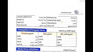 prep 2 Lessons 1&2 كلمات الوحدة الأولى الدرس الأول والثانى الصف الثانى الأعدادى