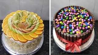 How To Make Fresh Fruit Cake | KitKat Chocolate Cake Design | Making by Cool Cake Master