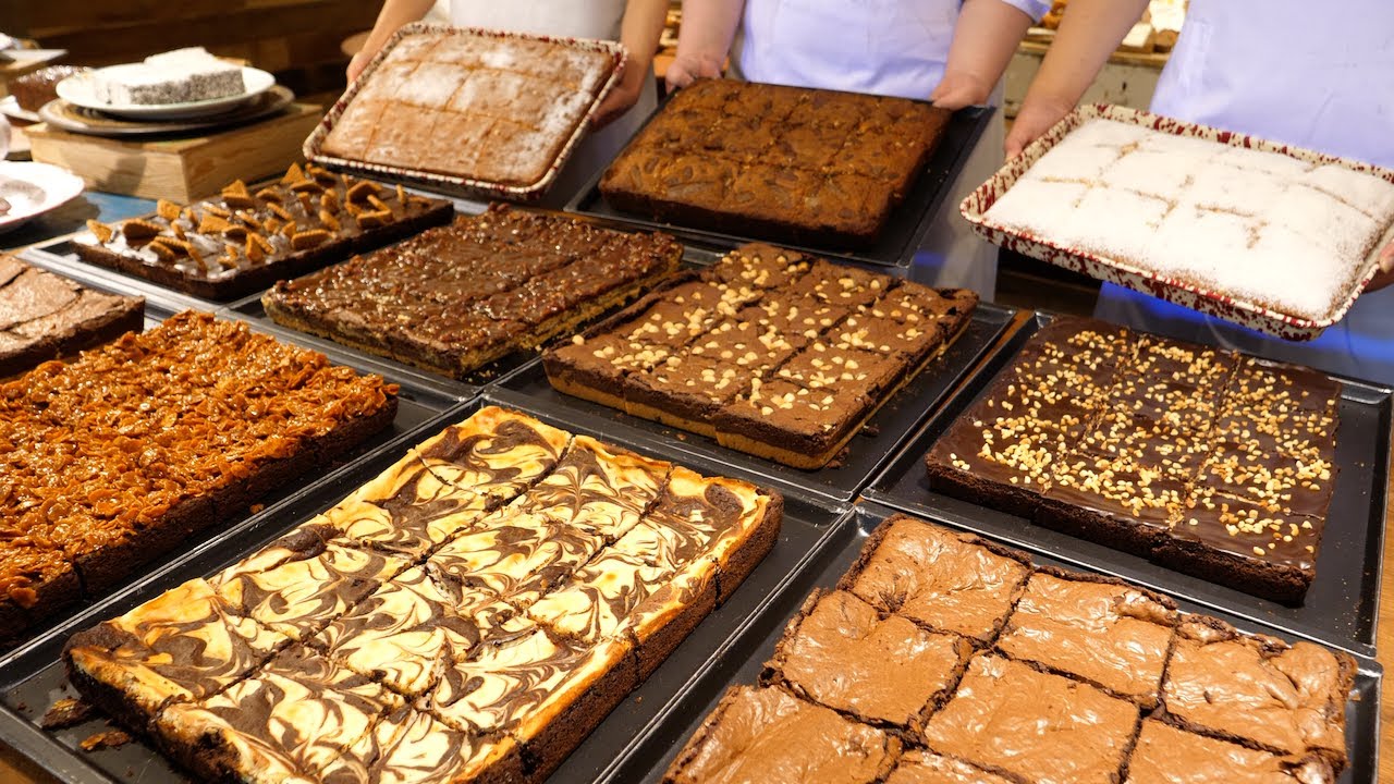 Британский десертный брауни с печеньем - корейская уличная еда