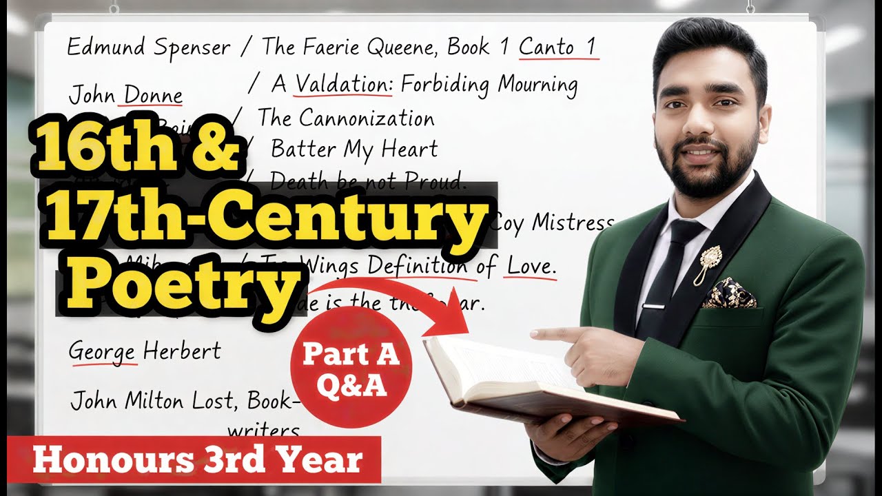 16th & 17th Century Poetry | Part A Brief  Questions | Honours 3rd Year
