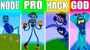 NOOB VS PRO VS HACKER VS GOD  DADDY LONG LEGS Minecraft Pixel Art