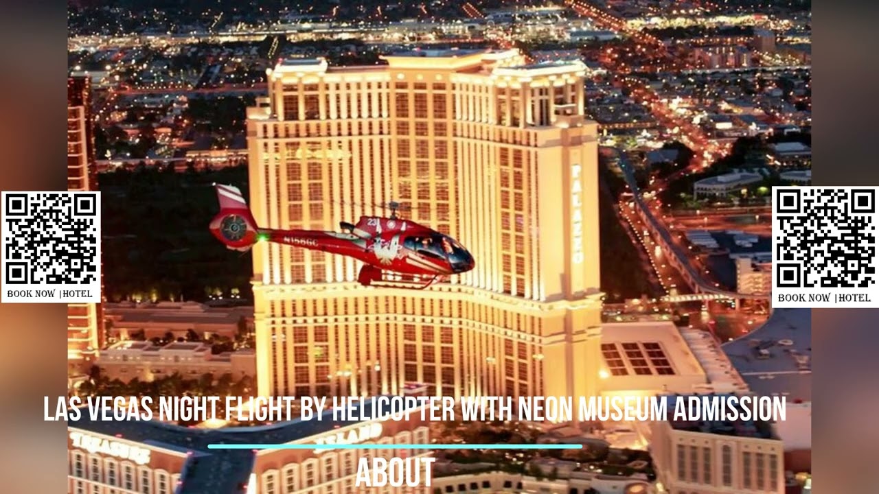 Las Vegas Night Flight by Helicopter with Neon Museum Admission