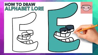 How To Draw Alphabet Lore - Letter E | Cute Easy Step By Step Drawing Tutorial