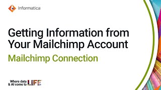 Getting Information from Your Mailchimp Account for a Mailchimp Connection