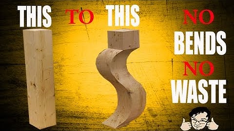 Make bent, curvy wood legs with NO WASTE!