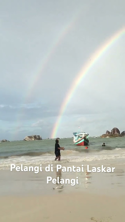 Pelangi di Pantai Laskar Pelangi Belitung... #beautiful #belitung #pelangi #indah #bahagia