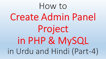 04 How to create Admin Panel Project in PHP and MySQL part 04 of 06 by Abdul Aleem Baig