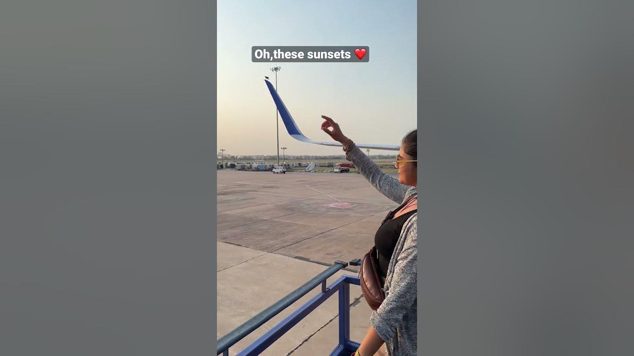 One more beautiful sunset 🤩#sunset #traveltheworld #airindia #indigo #travel #travelingtrinetra