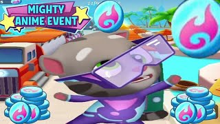 Talking Tom Gold Run Mighty Anime Event Gamer Tom outfit unlocked Gameplay Android ios  screenshot 5