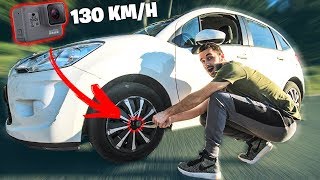 ACCROCHER UNE GOPRO SUR LA ROUE D'UNE VOITURE À 13...