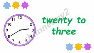 تعلم اللغة الانكليزية Time- تعلم الساعة مثل الواحدة - وربع- ونصف