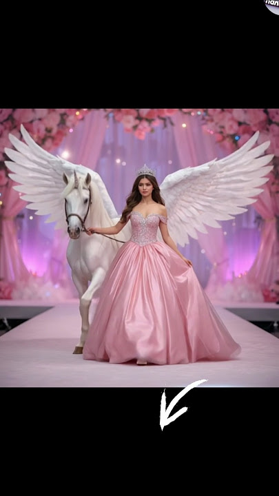 Fairy Princess & Her Flying Unicorn | Magical Ramp Walk Show #shots #viral#trending#horse #princess