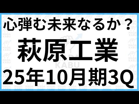 【7856 萩原工業】25年10月期3Q　補助金で純利益増も本業は減益。逆転の未来はあるか？