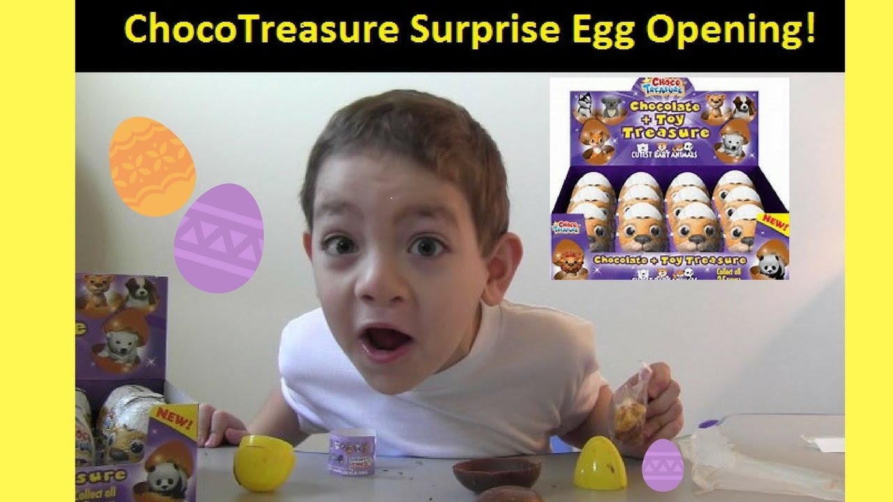 Funny Choco Treasure Surprise Eggs Opening and Unboxing of Cutest Baby Animals from Toy House