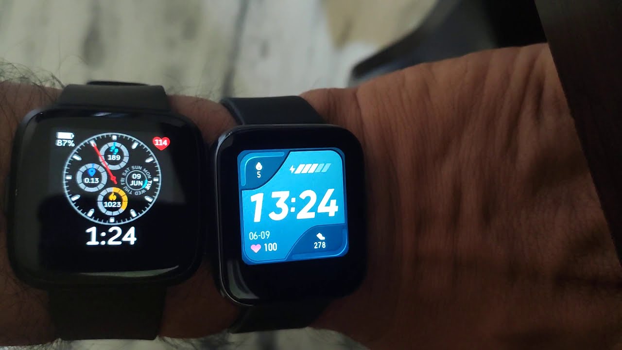 Fitbit Versa and Realme Watch 