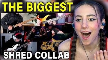 MINDBLOWING SHREDS !! The Biggest Shred Collab Song In The World 4 - Musician Reacts