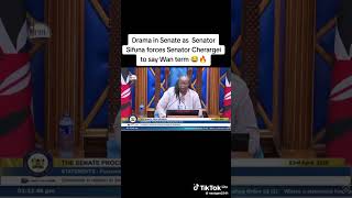 drama in senate as senetor sifuna forces cherargei to say wantam #news #reels