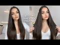 my updated hair care routine for soft shiny hair!