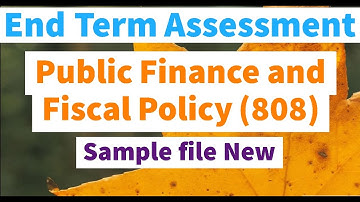 Sample file Public Finance and Fiscal Policy (808)  | AIOU INFO