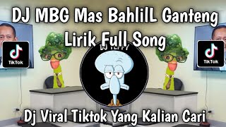 DJ MBG MAS BAHLIL HANDSOME LYRICS FULL SONG VIRAL TIKTOK TERBARU 🔥🔥🔥