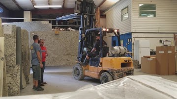 Granite unloading