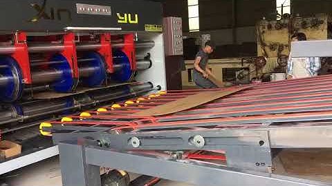 XYB-1628-120 Lead Edge Feeder Three Colors Printing & Slotting(Electric Synch) & Stacker Machine