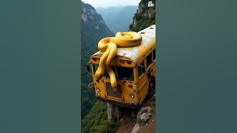 AI Travel Discovery | Python attacking Bus | Amazon Jungle #shorts #nature #art