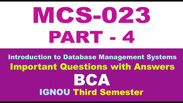 PART-4 [MCS-023 Important Questions with Answers] [MCS-023 Solved Question Paper] [MCS-023 Syllabus]