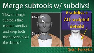 Joining subtools with subdivs and keeping the details   the subdiv levels!