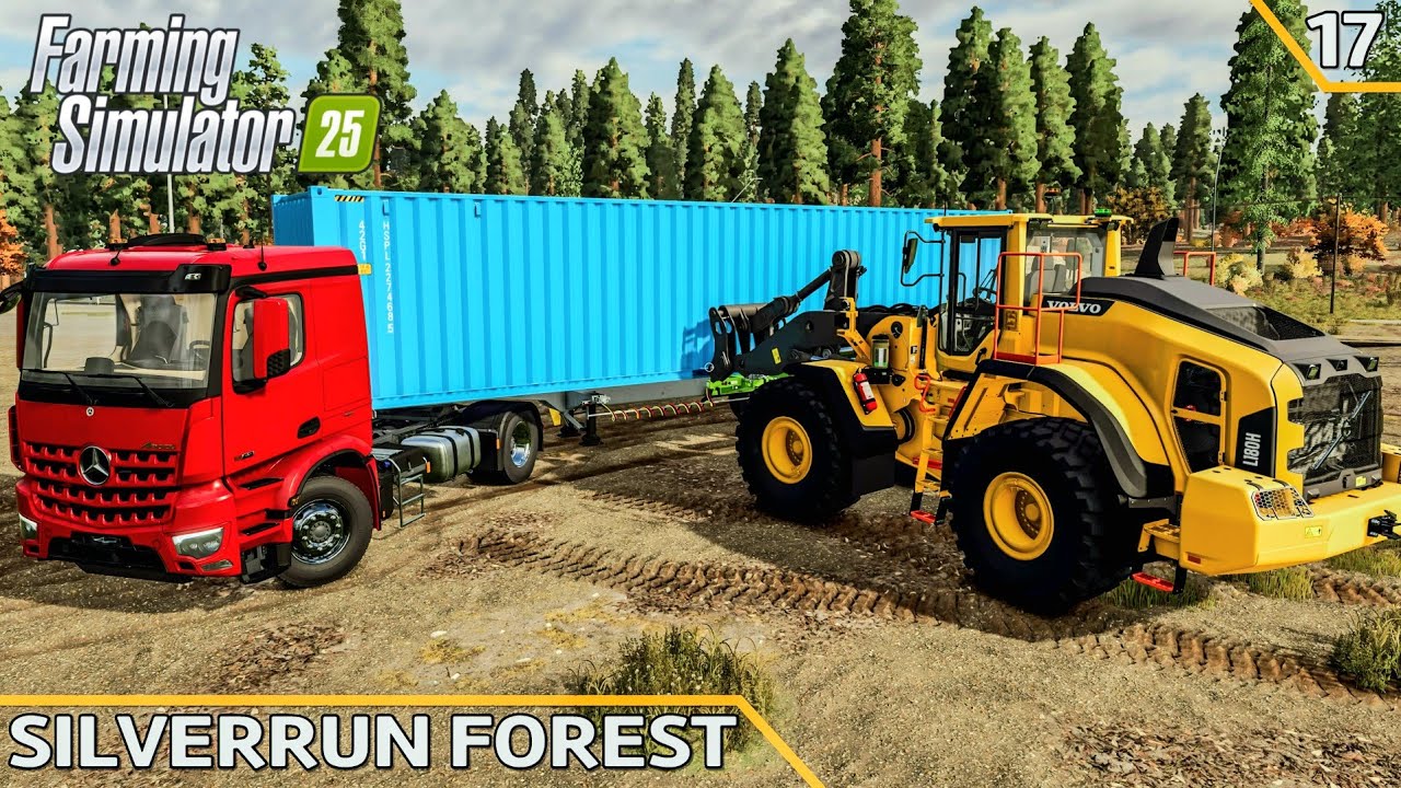 Using the autoload wood containers to sell logs | Silverrun Forest | Farming Simulator 25 | Ep.17