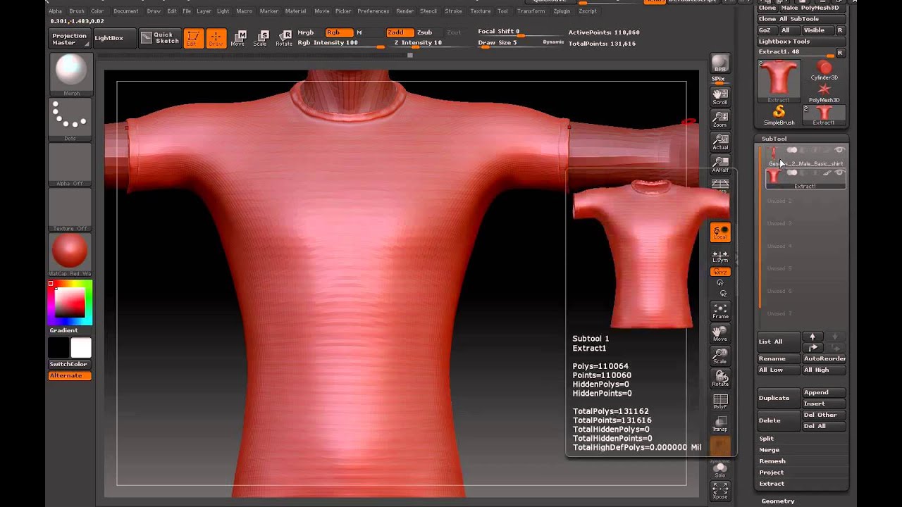 how to make shirt on zbrush