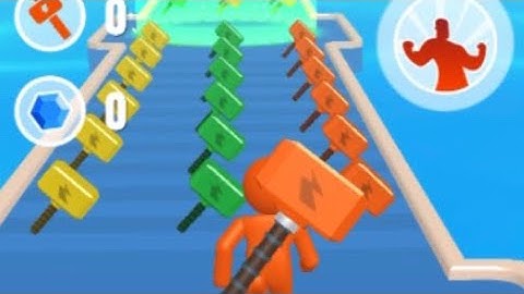 Giant Hammer - All Levels Gameplay IOS ( LVL 1 - 4  ) .