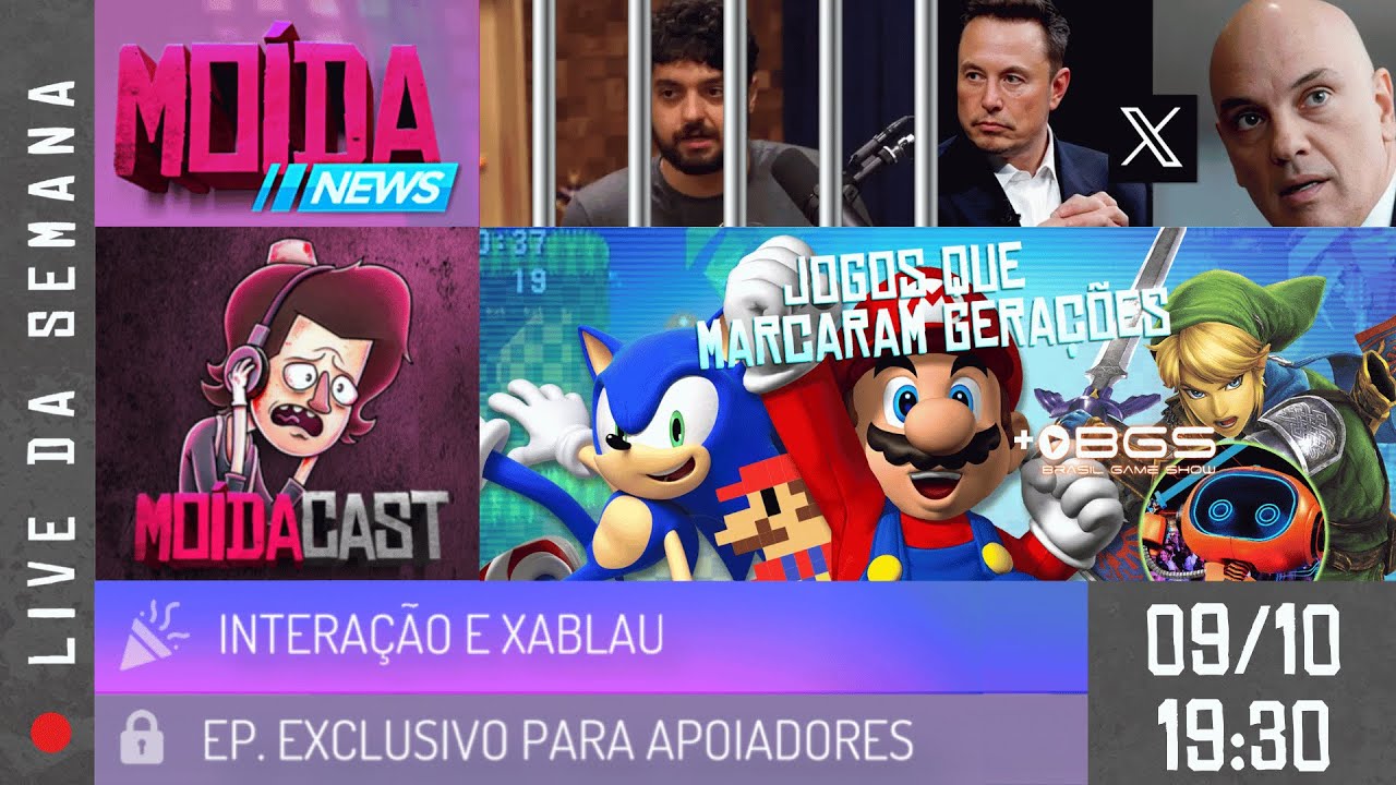 MONARK CONDENADO A PRISÃO I Jogos que marcaram GERAÇÕES + #BGS2024  I Live completa 09/10/2024