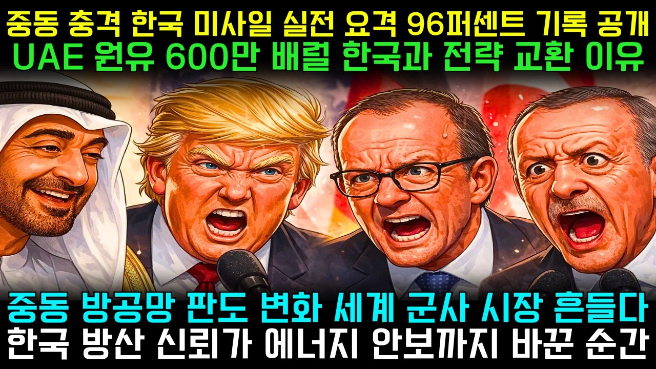 중동이 한국을 선택한 이유 | 천궁-2 실전 요격 96% 충격 결과 | 원유 600만 배럴 교환의 숨겨진 전략