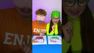 Creative Chaos: Blindfolded Painting Fun with Mom! 🎨🐾