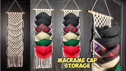 DIY Macrame Cap Storage Hanger Tutorial | Tutorial Cara Membuat Macrame Gantungan Topi