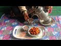 Kashmiri munjgoolezaika dar goji recipe with pink tea  samavar chai